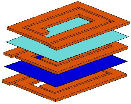 9 Huang and Ye Insulator layer C Dielectric layer D B A (a) Inductor layer (top) Inductor layer (bottom) Ground layer A C A C B D (b) D Figure. Original integrated C hybrid winding.