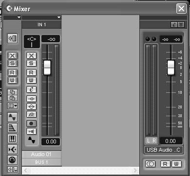 A new project is created, and the project window for controlling most of the Cubase LE operations appears. Project window To create a new audio track, access the "Project" menu and select "Add track".
