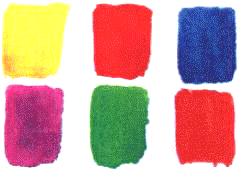 This experiment derives from the so called Newton's disc which presents primary and secondary colours arranged so as to go from one primary colour to the other through all the different combinations