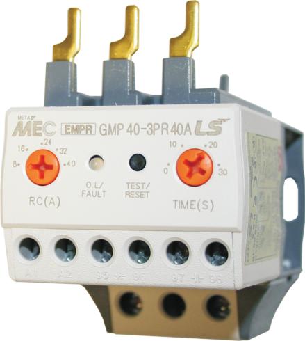 Contactors & Relays GMP Series - Electronic Motor Protection Relay Tunnel (Definit) Direct (Inverse) J00010/25/40 J00100/15 J00055/70 J00130/45 Screw (Inverse) J00160 GMP60T