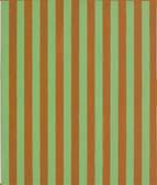 176 Sherrie Levine Thin Stripe #6, 1986 Casein paint and wax on mahogany, 23