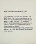 John Baldessari What This Painting Aims to Do, 1967 Synthetic polymer and oil on canvas, 67 7/8 x 56