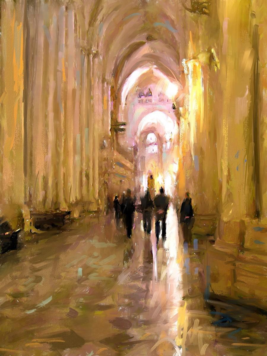 Fig. 9 - Cathedral in Spain The benefit of keeping your painting rough and simple is that it frees you up to be more expressive and take more risks.