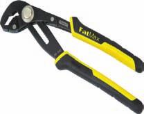 Stanley FatMax push-lock adjustable joint pliers Slip-resistant Bi-Material handle for a comfortable grip. Multipurpose jaws designed to grasp flat and round objects.