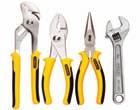 Joint Pliers (1) 6-3/4 in (171 mm) Adjustable Wrench 4 piece Stanley Bi-Material pliers Set :