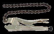 ock Chain Grip Pliers 6655-09 Chain can hold around any shape or size. Convenient for awkwardly shaped pieces. With adjustin screw and release lever.