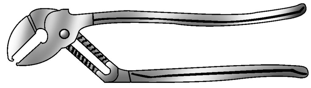 Locking pliers are very similar to standard slip-joint pliers. By turning a knob and then clamping the handles in place, the locking pliers hold work securely.