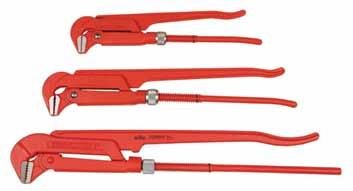 1 1 32976 22.44 2 67mm (2.6 ) 6.3 1 32995 3 Piece Pipe Wrench Sets Hardened chrome-vanadium steel, induction hardened jaws. Safe and secure grip on pipes, flat work-pieces and nuts.