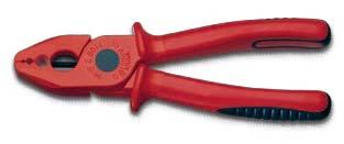 joint, with adjusting screw for setting to the desired wire or stranded wire diameter, for