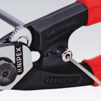 without any damage to the conductor. The pliers release the cable automatically after the stripping procedure.