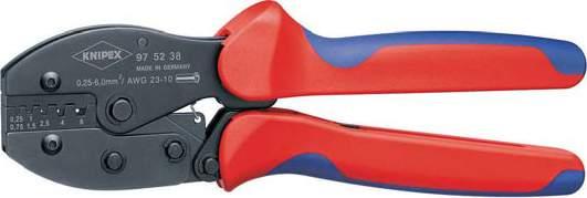 PreciForce Crimping Pliers repetitive, high crimping quality due to precision dies and integral lock (self-releasing mechanism) crimping pressure has been set precisely (calibrated) in the factory,
