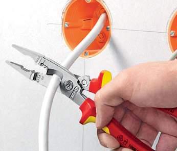 Pliers for Electrical Installation The all-rounder for professionals Multifunctional pliers for the electrical installation; to grip flat and round