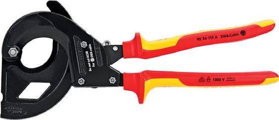Cable Cutters (ratchet action) for cutting copper and aluminium single conductors as