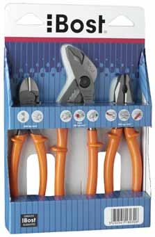 SET OF PRIMO PLIERS Case with 3 pliers Composed of: - 1 PVC Multibost with built-in wire cutter guards (80 kg/mm 2 ).