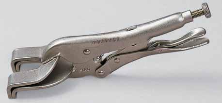 PIERS TOOS CURVED FORKED JAWS. ADJUSTABE. CHROME-VANADIUM STEE JAWS. FOR WEDING TUBES.