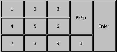 The and keys are used to navigate within the field. The BkSp key is used to delete the character to the left of the cursor.