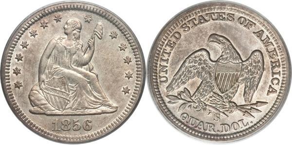 SEATED LIBERTY QUARTER (1838-1891) 1841 1842 1842 small date 1842-o small date 1849-o 1851 1851-o 1852 1852-o 1853 no arrows 1853, 3 over 4 1854-o Huge O 1855-o 1855-s 1856-s 1856-s/s 1857-s 1858-s