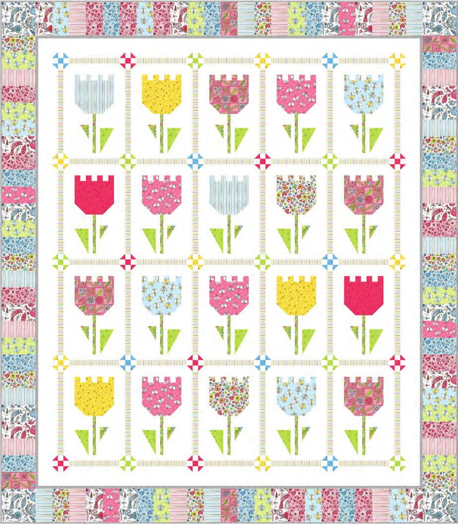 Tulip Paths Designed by Wendy Sheppard Featuring the Doodle Pop collection by Lori Gardner Woods Finished
