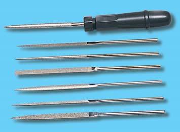 Polishing Accessories Kemet Diamond Coated Needle Files These files are available in various sections and are manufactured from high quality steel uniformly electroplated with diamond particles.