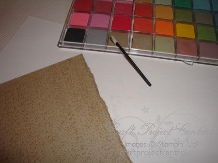 Lastly, use the Soft Suede Stampin Pastel with the