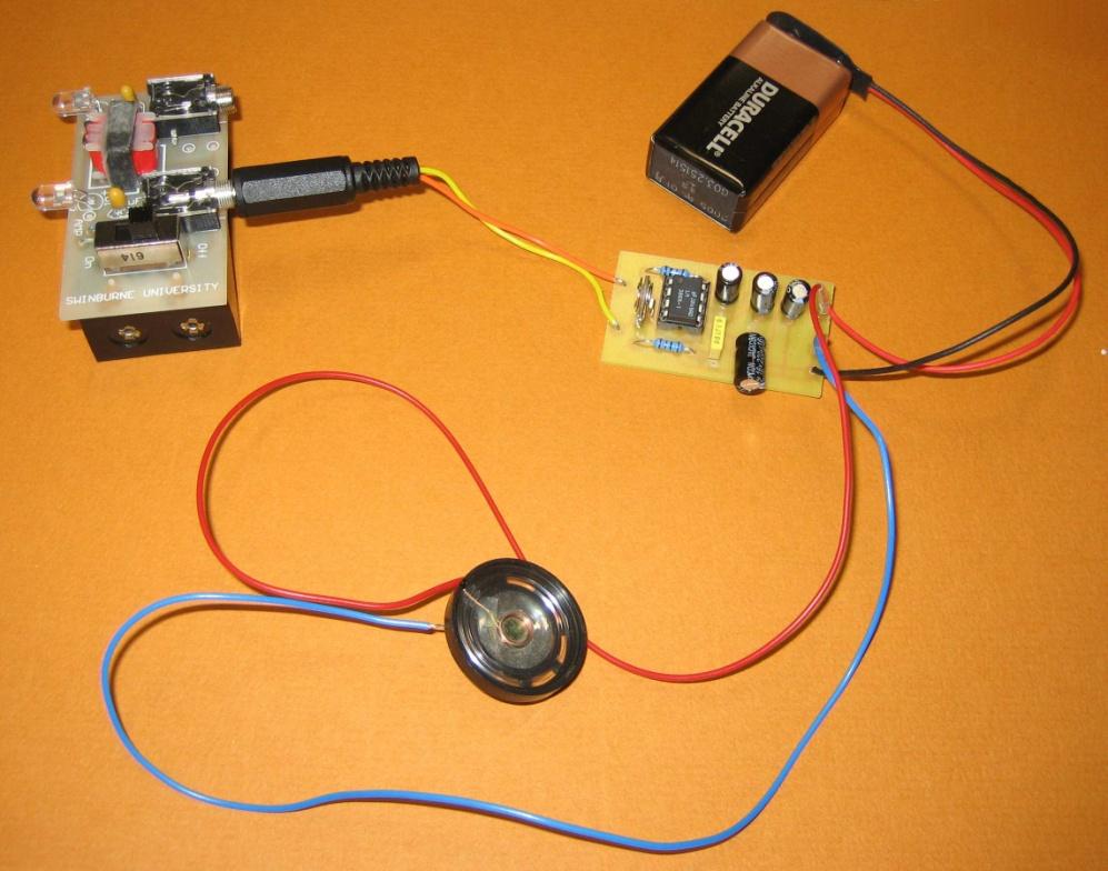 V cc Build your own 21 st Century Photophone Receiver 9 V C (1 µf)