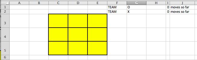 STEP 2: Let us use columns I and J to keep track of the number of moves by each team.