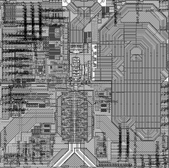 MACRO LAYOUT VIEW PMCC_EAMD12G macro layout is optimally designed taking symmetry, parasitic capacitances, inductance and reliability into account.