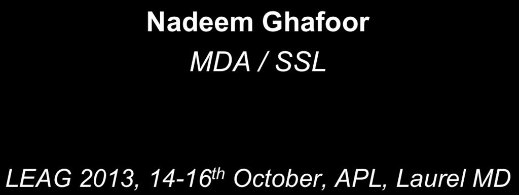 Exploration Nadeem Ghafoor MDA /