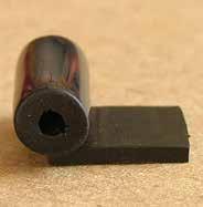 shaft or rotary tool, bit to fit two thicknesses of rubber cord Cyanoacrylate glue * Dedicated to nonfood use. Condition the polymer clay. Use a tissue blade to cut a 2-oz.