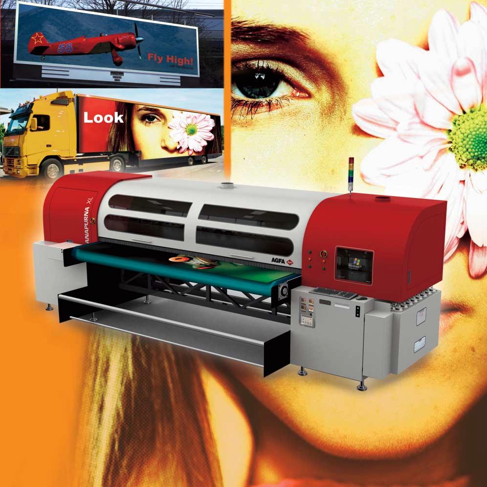 Industrial Large Format Digital Printing Large format industrial UV inkjet printer for indoor and outdoor applications :Anapurna L & XL Top quality printwork for indoor and outdoor signs & displays
