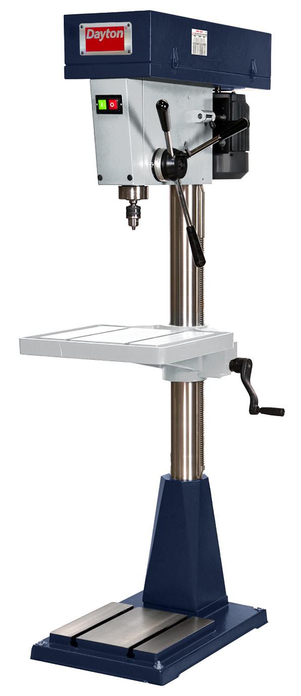 DRILL PRESSES FLOOR MODEL fact sheet PRODUCTION DUTY 12-SPEED FLOOR MODEL DRILL PRESS Production duty drill press designed and built to handle a wide variety of uses from general purpose drilling