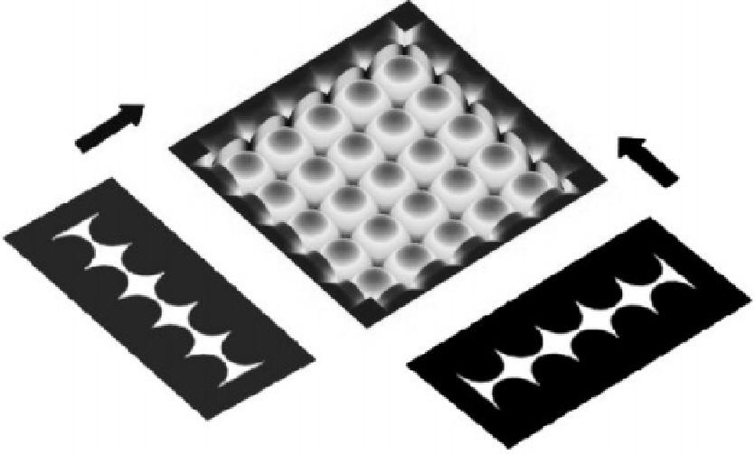 2 shows the procedure for fabricating arrays of microlens. paths are just straight lines and one direction only then one can get 2D microstructure.