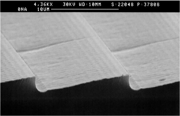1) nm 3µm ARP 610 exposure: 0.5A/cm 2, dose layer 1.0, 1.2, 1.