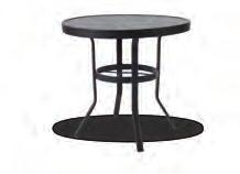 24" Round Side Table with Stamped Top