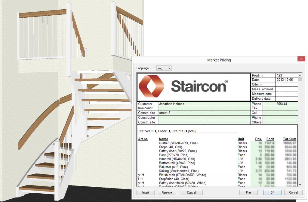 This way multiple users with Staircon professional level (designers) can generate prx files for one or more Staircon CAM users.