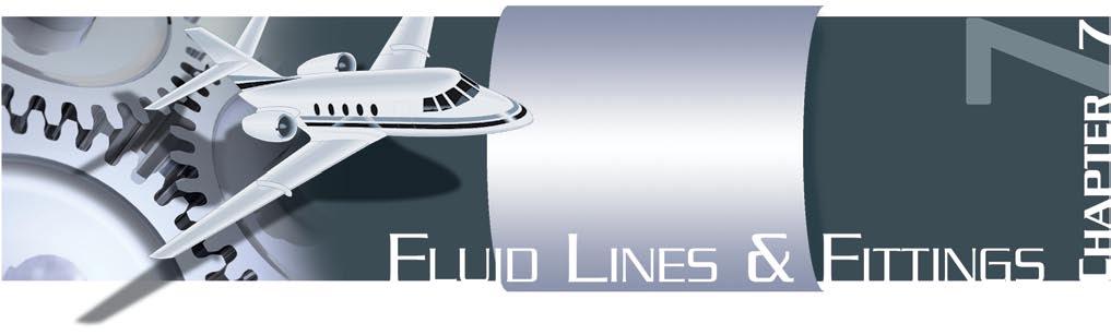 Aircraft fluid lines are usually made of metal tubing or flexible hose.