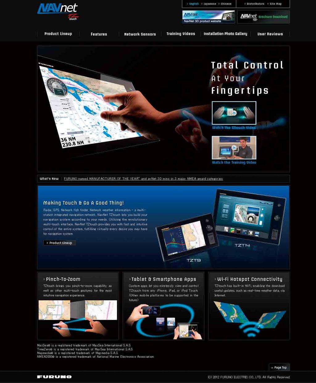 Whenever you require any information about NavNet TZtouch, just visit our web site (www.navnet.