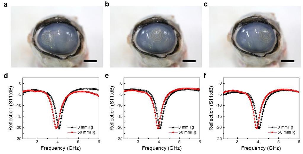 Supplementary Figure 15 The effect of slippage on the frequency response of the intraocular pressure sensor.