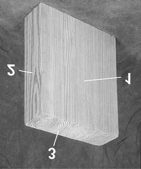 hibit rivet failures in some combination of rivet yield and bearing deformation in the composite as opposed to brittle wood failure modes, such as block-shear tear-out or splitting.