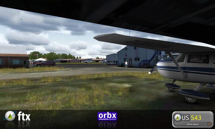 This airfield scenery is a rather large scenery and contains more than just the airfield the surrounding are also created and integrated with the