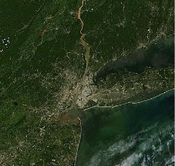 Figure 4: The image is of the Hudson River and the greater New York City area shortly