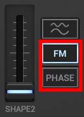 With FM enabled you can choose from 5 different FM algorithms: Phase Modulation (like