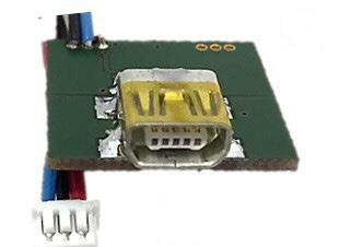 Module components HV/connector side Detector side HV block Power supply +5 V Trimmer for offset correction SiPM sensor Signal output (MMCX),
