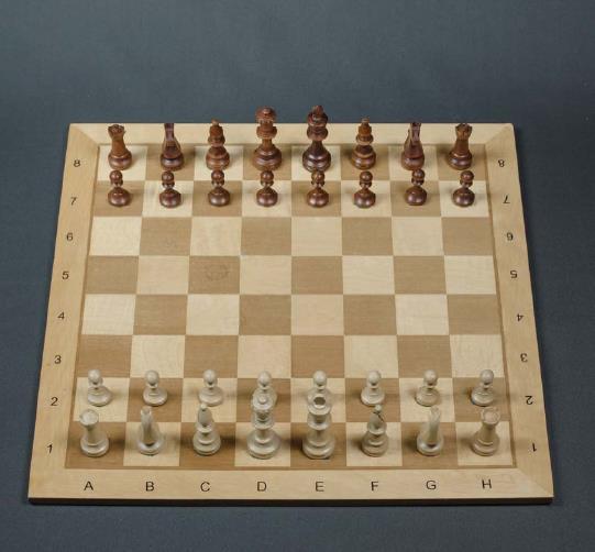 The initial position of the pieces see FIDE Laws of Chess art.2 3. Chess boards 3.1. Material and colour For the World or Continental top level competitions wooden boards should be used.
