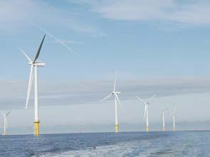 6-107 ) supported by monopile substructures (5 m outside diameter, 40 m of inside lehgth in the soil); 172 MW total power