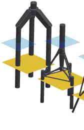 TRIPOD SUBSTRUCTURE In a synthetic representation of wind turbines supported by tripod/tripile substructure we have to consider the following plant Alpha Ventus (6 Multibrid turbines