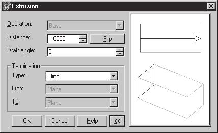 Modifying, Extruding and Revolving the Sketches 2-3 EXTRUDING THE SKETCHES (AMEXTRUDE COMMAND * ) Toolbar: Part Modeling > Sketched Features - Extrude Menu: Part > Sketched Features > Extrude Context