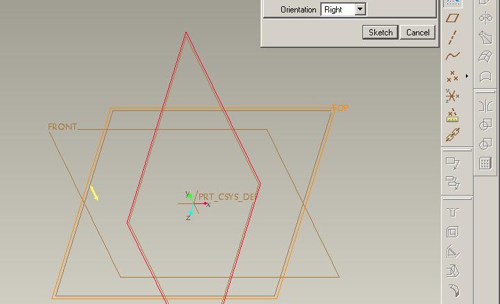 on Sketch Tool 3 2 Click on Top datum plane 4 5 1 3 4 Make sure TOP:F2 is