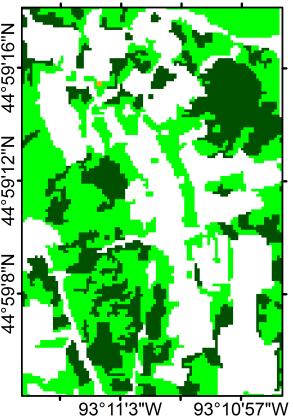 3. Image Classification before and after Shadow Removal Depending on the shadow detection and image classification methods, the percentages of grass, trees, impervious surfaces, and bare soil for