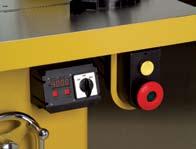 chrome knobs, and clear full cutter guard Digital readout Digital readout gives the user the exact spindle height and